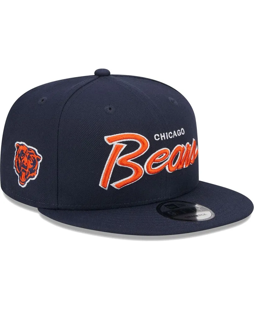 Men's New Era Navy Chicago Bears Main Script 9FIFTY Snapback Hat