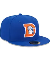 Men's New Era Royal Denver Broncos Throwback Main 59FIFTY Fitted Hat