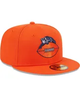 Men's New Era Orange Chicago Bears Throwback Main 59FIFTY Fitted Hat