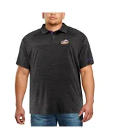 Men's Colosseum Black Lsu Tigers Big and Tall Down Swing Polo Shirt