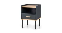 Nightstand Bedside End Table with Drawer and Open Shelf for Living Room Bedroom