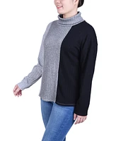 Ny Collection Women's Long Sleeve Colorblocked Top