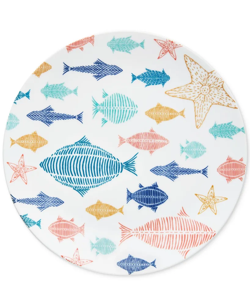 The Cellar Fish Motif Salad Plates, Set of 4, Created for Macy's