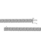 Diamond Double Row Tennis Bracelet (1 ct. t.w.) in Sterling Silver, 8-1/2"