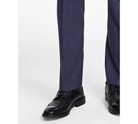 Dkny Men's Modern-Fit Blue Mini Check Suit Separate Pants