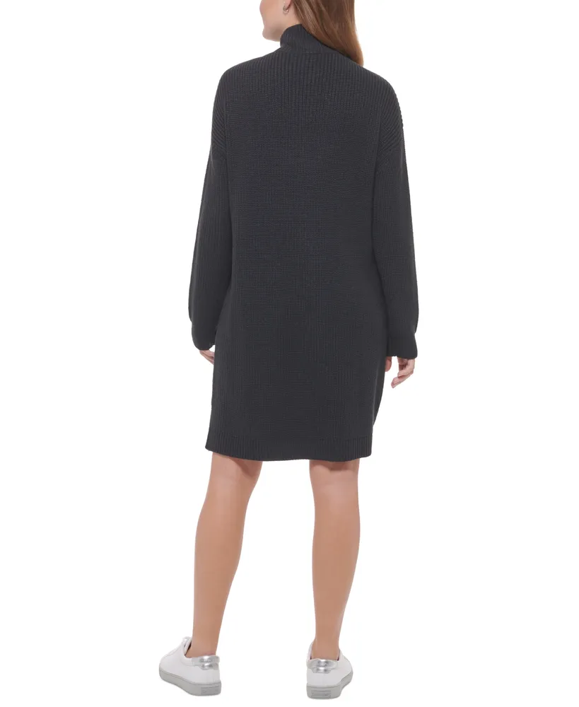 Calvin Klein Jeans Women's Half-Zip High-Low Sweater Dress