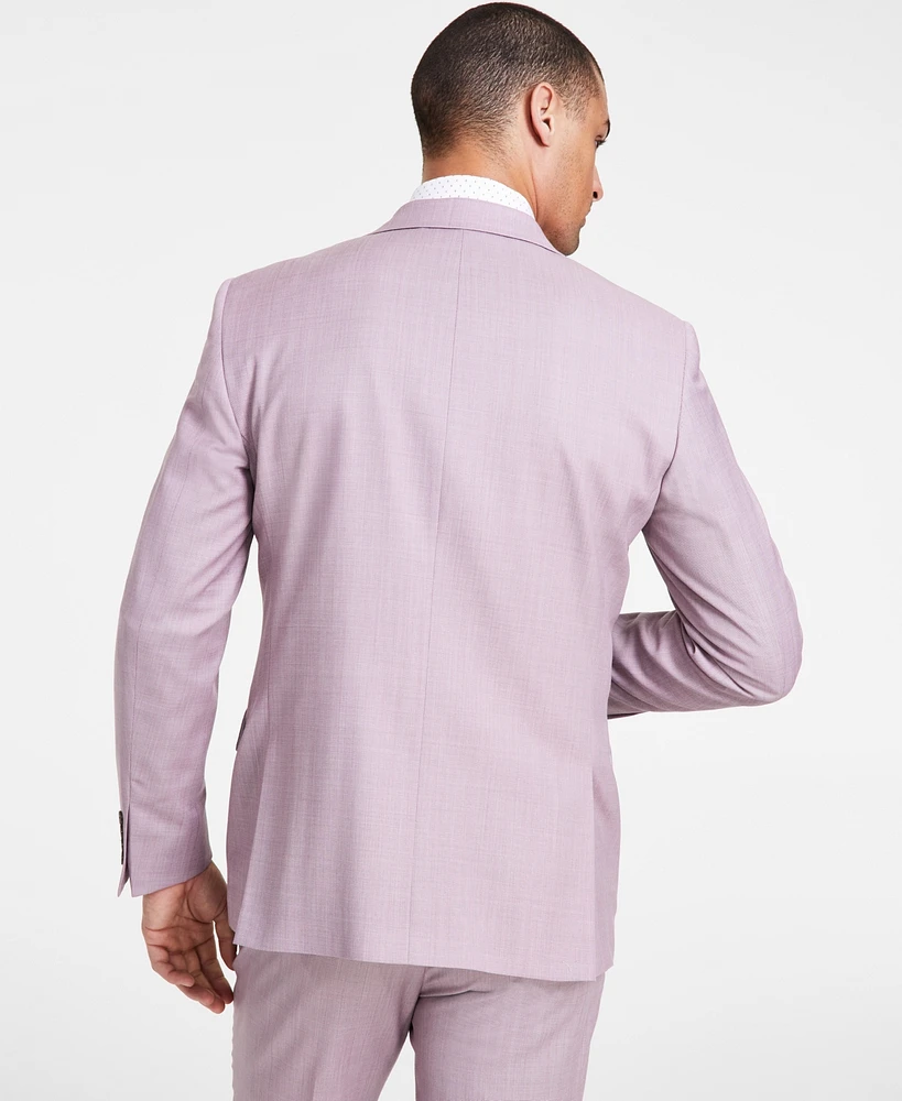 Calvin Klein Men's Slim-Fit Wool-Blend Stretch Sharkskin Suit Separate Jacket
