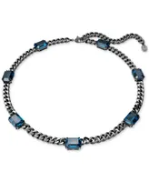 Swarovski Millenia Black-Tone Crystal Necklace, 19-3/4"