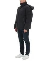 Outdoor United Men's 4-Way Stretch Quilted Puffer Jacket with Detachable Hood