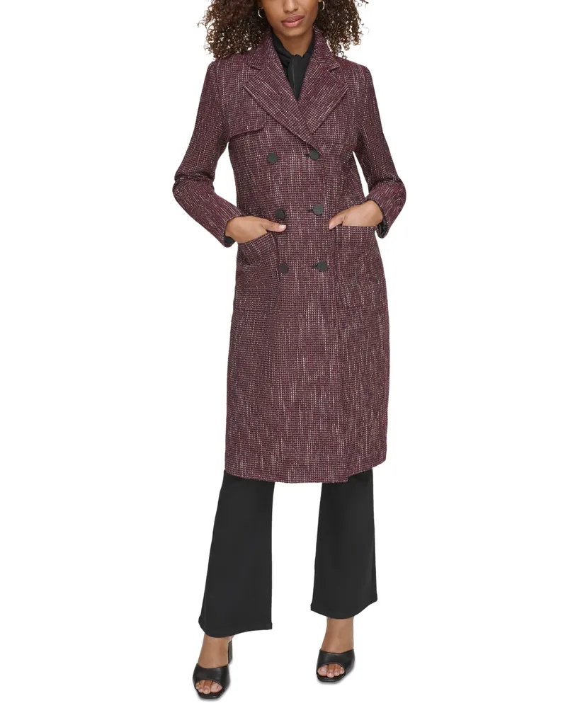 Karl Lagerfeld Paris Women's Tweed Long Topper Jacket
