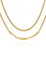 Vince Camuto Gold-Tone Layered Curb Chain Necklace, 18" + 2" Extender