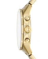 A|X Armani Exchange Men's Chronograph Gold-Tone Stainless Steel Watch 44mm Set, 2 Pieces