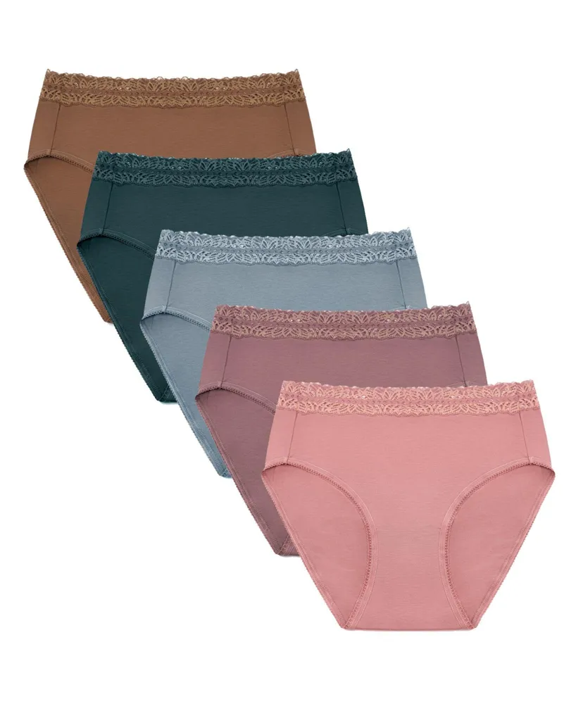 Kindred Bravely Under the Bump Maternity Underwear/Pregnancy Panties -  Bikini 5 Pack 
