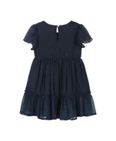 Andy & Evan Toddler Girls Toddler/Child Navy Holiday Dress