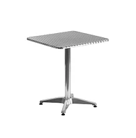 23.5'' Square Aluminum Indoor-Outdoor Table With Base