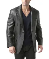 Bgsd Men Two-Button Leather Blazer