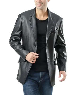 Bgsd Men Benji Two-Button Leather Blazer