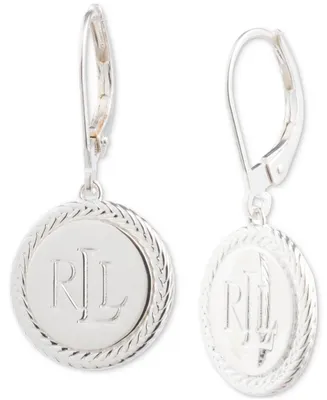 Lauren Ralph Lauren Logo Drop Earrings in Sterling Silver