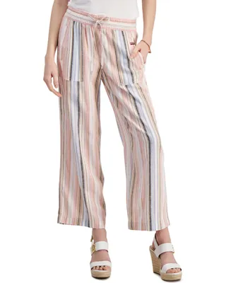 Tommy Hilfiger Women's Striped Straight Pull-On Pants