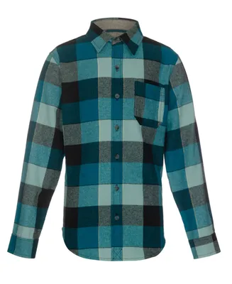 Univibe Big Boys Long Sleeves Portsmith Brushed Flannel Button Front Shirt