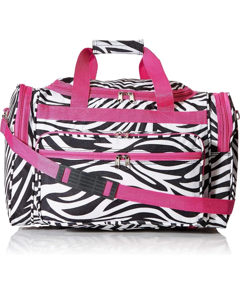 World Traveler 16-Inch Zebra Gym Bag Duffle Bag