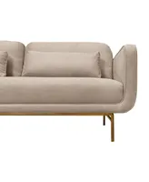 Armen Living Lilou 77" Polyester, Nylon with Metal Legs Sofa