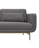 Armen Living Lilou 77" Polyester with Metal Legs Sofa
