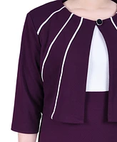 Ny Collection Petite Two Piece Jacket and Dress Set