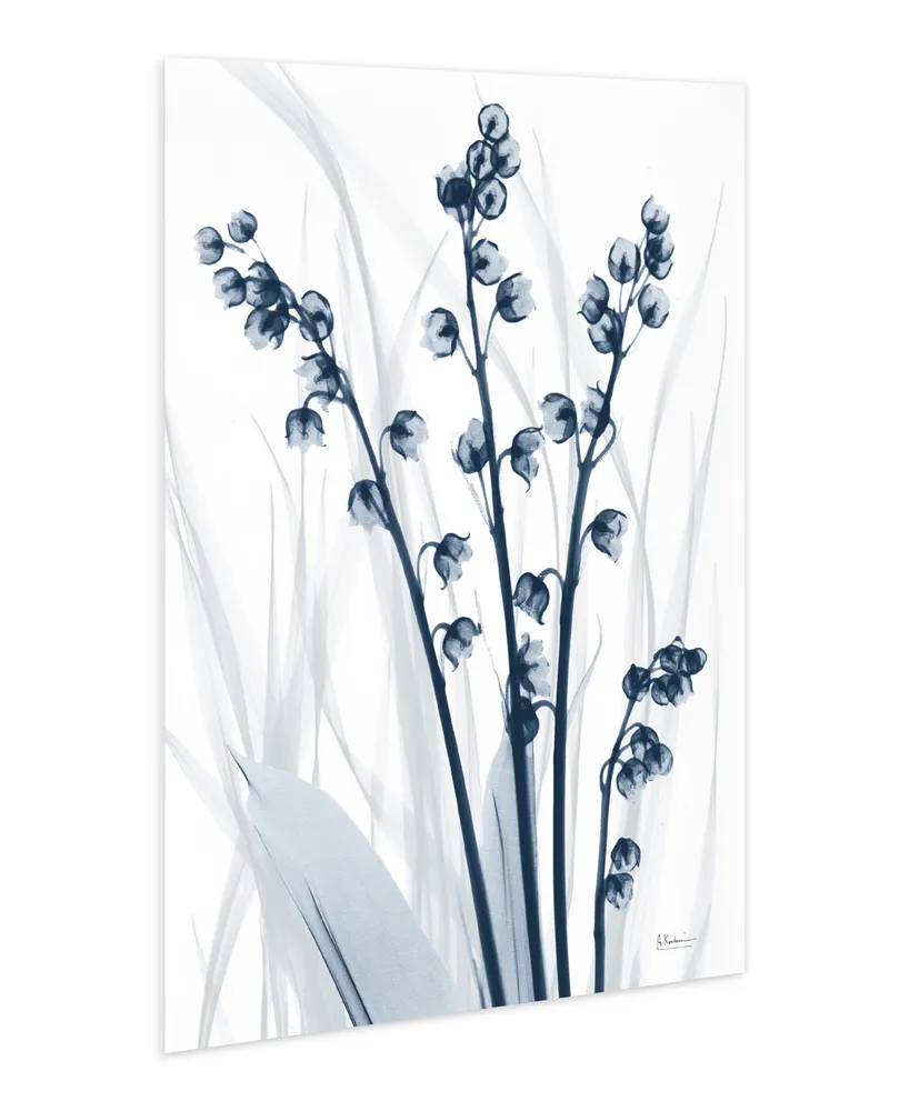 Empire Art Direct "Radiant Blues 1" Frameless Free Floating Tempered Glass Panel Graphic Wall Art, 48" x 32" x 0.2"