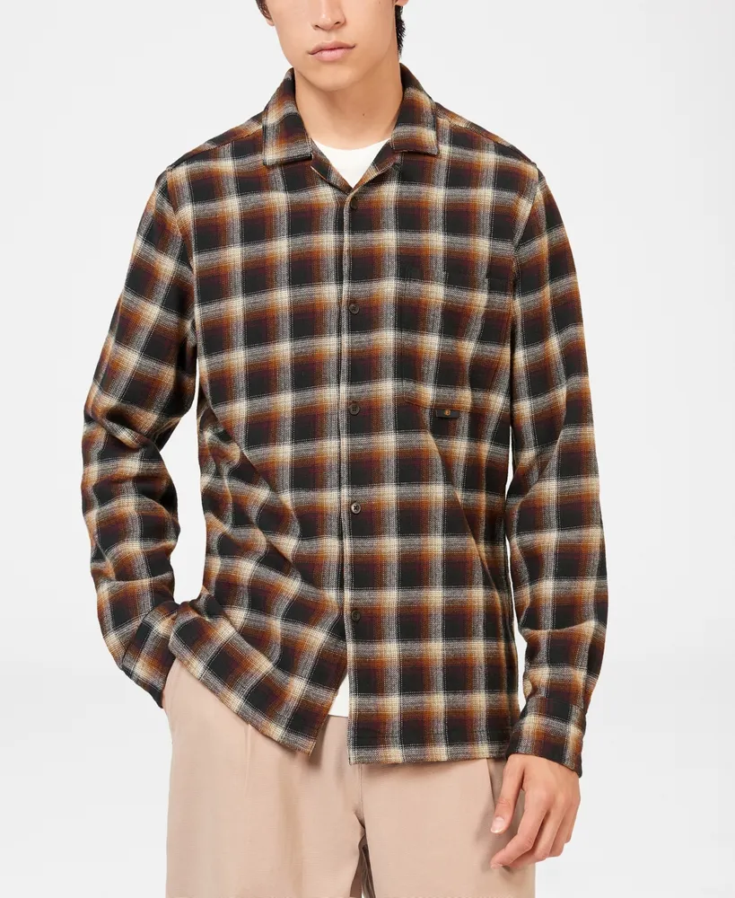 Ben Sherman Men's Brushed Ombre Plaid Shirt