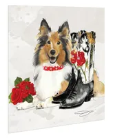 Empire Art Direct "Collie" Unframed Free Floating Tempered Glass Panel Graphic Dog Wall Art Print 20" x 20", 20" x 20" x 0.2" - Multi