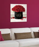 Empire Art Direct "Circle of Roses" Frameless Free Floating Tempered Glass Panel Graphic Wall Art, 24" x 24" x 0.2"