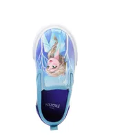 Disney Little Girls Frozen Slip On Canvas Sneakers