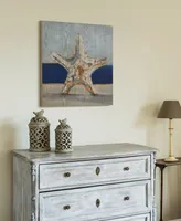 Empire Art Direct "Starfish By The Sea" Fine Giclee Printed Directly on Hand Finished Ash Wood Wall Art, 24" x 24" x 1.5"