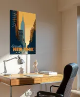 Empire Art Direct "New York Minute" Frameless Free Floating Tempered Glass Panel Graphic Wall Art, 36" x 24" x 0.2" - Multi