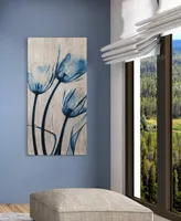 Empire Art Direct "Tulips is Blue" Fine Radiographic Photography Giclee Printed Directly on Hand Finished Ash Wood Wall Art, 24" x 48" x 1.5"