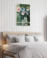 Empire Art Direct "Modern Floral Circle" Fine Giclee Printed Directly on Hand Finished Ash Wood Wall Art, 36" x 24" x 1.5" - Multi