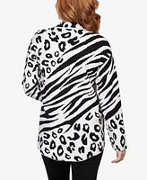 Ruby Rd. Petite Bold Animal Print Shacket Jacket