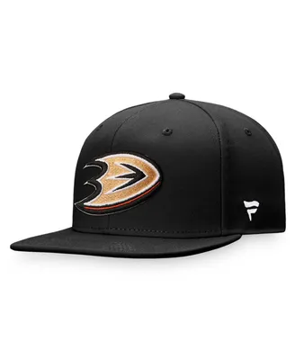 Men's Fanatics Black Anaheim Ducks Core Primary Logo Fitted Hat
