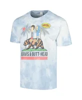 Men's and Women's Mad Engine White Beavis Butt-Head Riding Cali Bear Graphic T-shirt