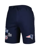 Men's New Era Navy England Patriots Historic Champs Shorts