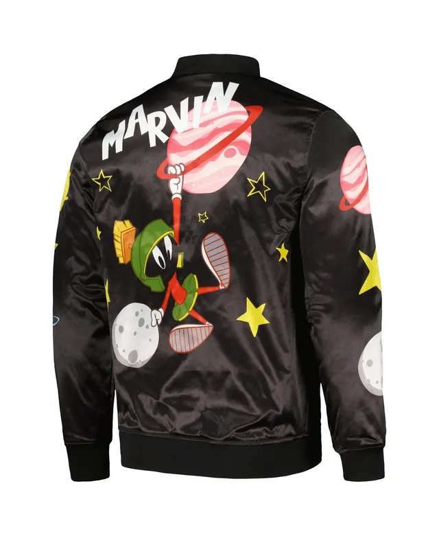 Tom and Jerry Freeze Max Graphic Satin Full-Snap Jacket - Black