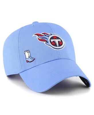 Women's '47 Brand Light Blue Tennessee Titans Confetti Icon Clean Up Adjustable Hat