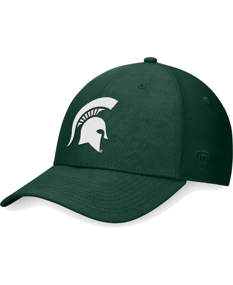 Men's Top of the World Green Michigan State Spartans Deluxe Flex Hat