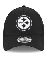 Men's New Era Black Pittsburgh Steelers Main B-Dub 9FORTY Adjustable Hat