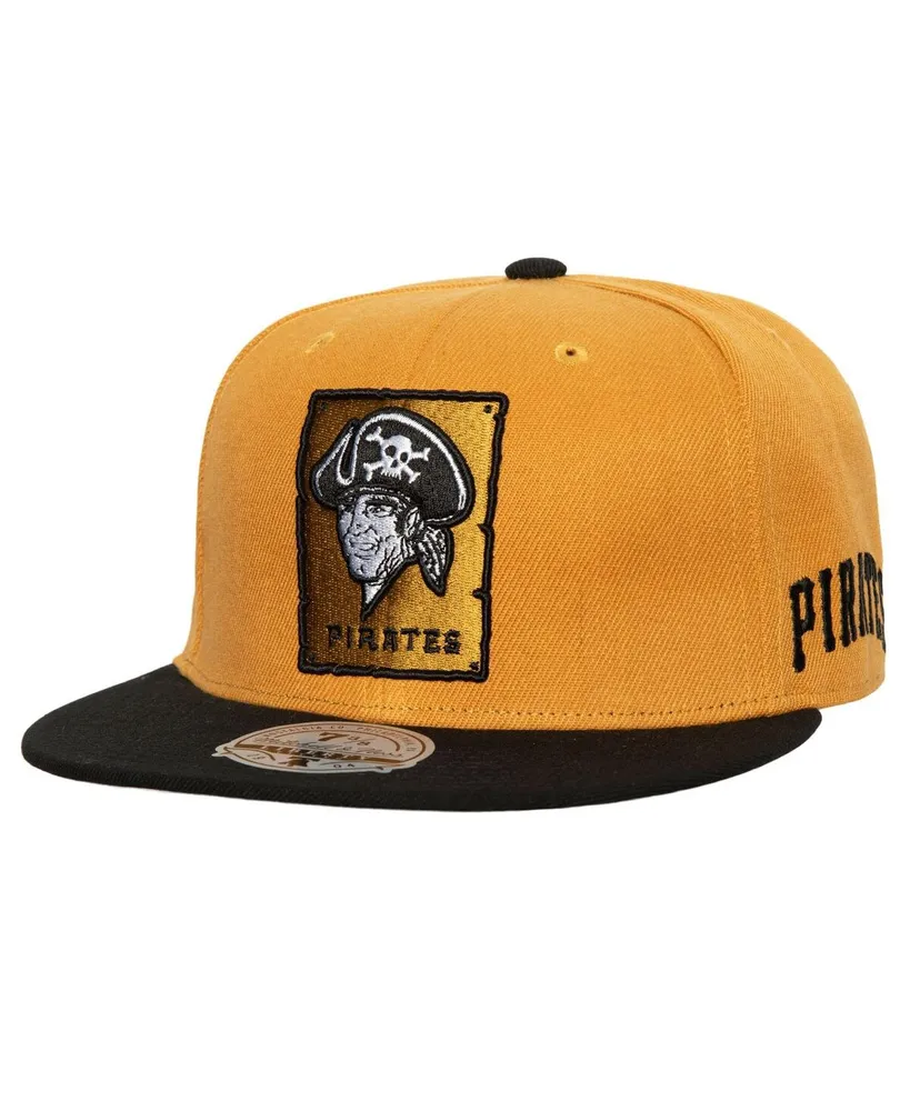 Pittsburgh Pirates Mitchell & Ness Curveball Trucker Snapback Hat - Gold