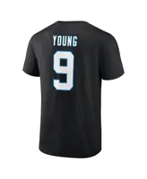 Men's Fanatics Bryce Young Black Carolina Panthers 2023 Nfl Draft First Round Pick Icon Name and Number T-shirt