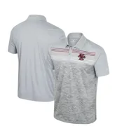 Men's Colosseum Gray Boston College Eagles Cybernetic Polo Shirt