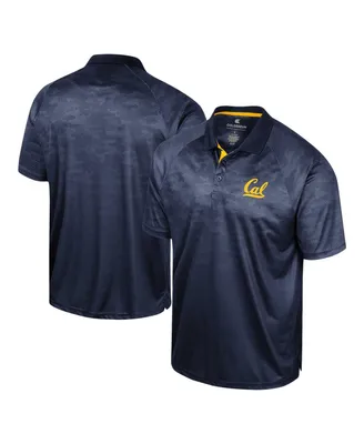 Men's Colosseum Navy Cal Bears Honeycomb Raglan Polo Shirt