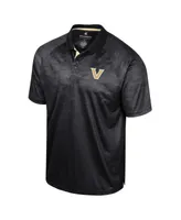 Colosseum Men's Black Providence Friars Honeycomb Raglan Polo